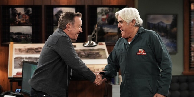 Tim Allen, left, took to Twitter after visiting his longtime friend Jay Leno in the hospital on Thursday.