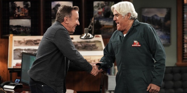 Tim Allen, left, took to Twitter after visiting his longtime friend Jay Leno in the hospital on Thursday.