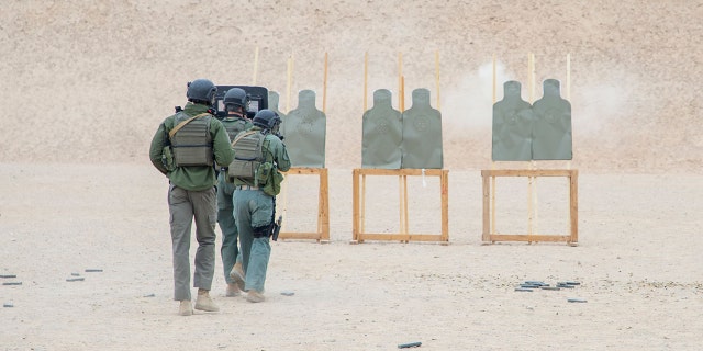 Marines training at Marine Corps Air Ground Combat Center Twentynine Palms.