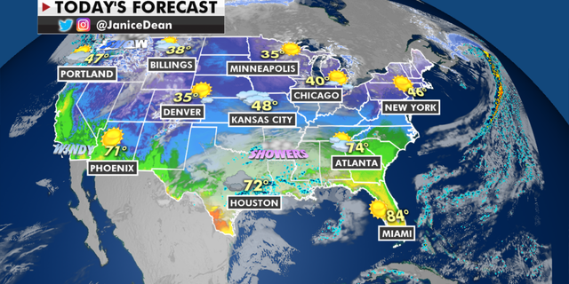 The national forecast for Thursday, Feb. 25. (Fox News)
