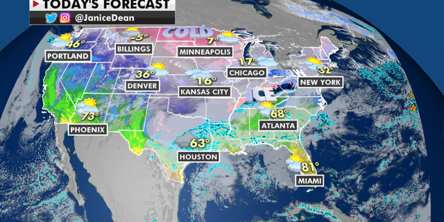 The national forecast for Wednesday, Feb. 10. (Fox News)