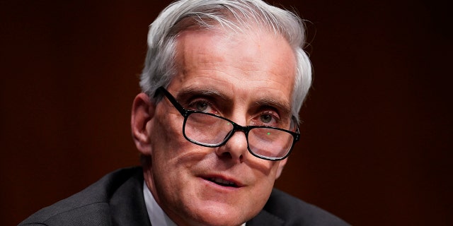Secretary of Veterans Affairs nominee Denis McDonough testified this week in Washington. (Sarah Silbiger/Pool via AP)