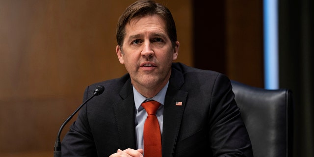  In this Jan. 19, 2021 file photo, Sen. Ben Sasse, R-Neb., speaks on Capitol Hill, in Washington, D.C. (Anna Moneymaker/The New York Times via AP, Pool File)