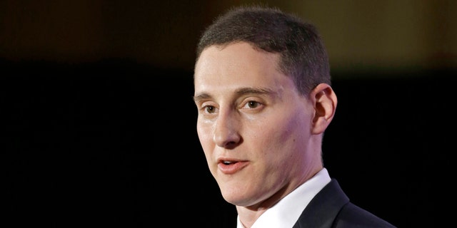 FILE – In this Nov. 4, 2014, file photo, Ohio State Treasurer Josh Mandel speaks at the Ohio Republican Party election night celebration in Columbus, Ohio. Mandel, a Marine veteran and former state treasurer, says he will make a third run for the U.S. Senate in Ohio, taking a pro-Trump message in a bid for the seat being vacated by the GOP’s Rob Portman. Mandel planned to launch his campaign Wednesday, Feb. 10, 2021, against the backdrop of a second round of impeachment proceedings against the former Republican president. (AP Photo/Tony Dejak, File)