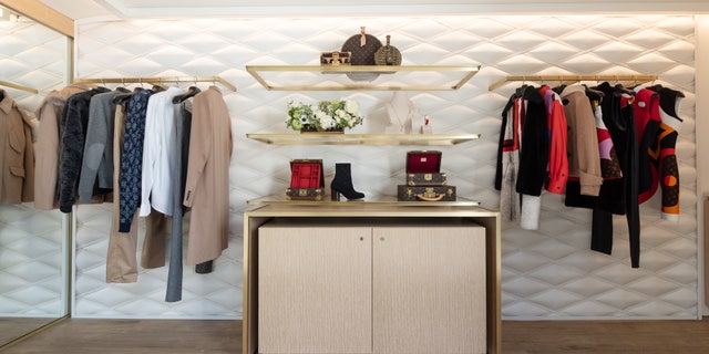 Inside LV's mobile merch truck. (Owen Kolasinski/BFA.com)