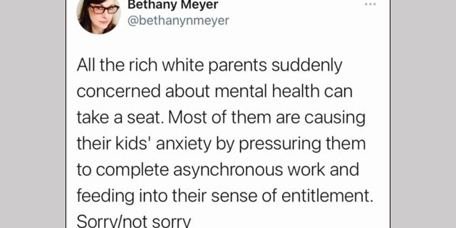 Meyer deleted the tweet after it angered parents.