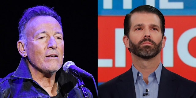 Donald Trump Jr. (right) called the dropping of some of Bruce Springsteen's DWI-related charges 'liberal privilege.'