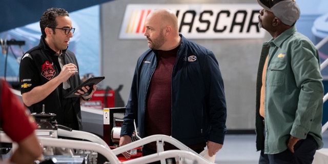 'The Crew' (L to R) Dan Ahdoot as AMIR, Kevin James as Kevin, and Gary Anthony Williams as Chuck.