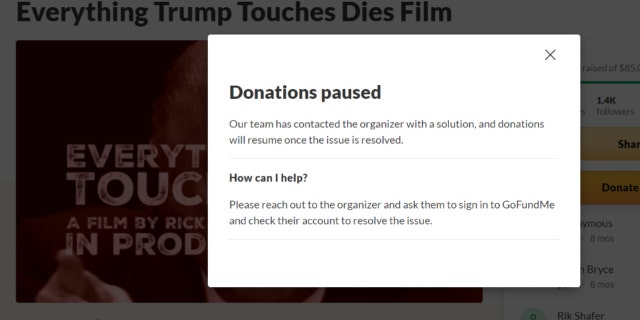 GoFundMe Fox News screenshot