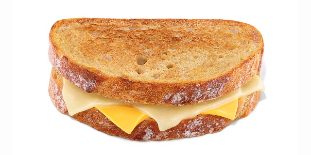 The new grilled cheese fusion sandwich, served on sourdough bread.