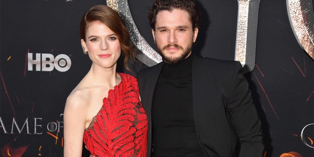 Rose Leslie and Kit Harington attend the 'Game Of Thrones' Season 8 NY Premiere on April 3, 2019, in New York City.