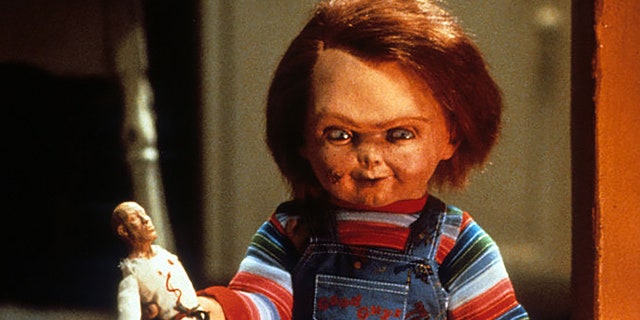 Chucky with doll in a scene from the film 'Child's Play', 1988. (Photo by United Artists/Getty Images)