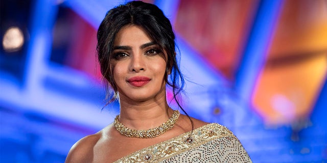 Indian actress Priyanka Chopra attends her tribute on Jemaa El Fnaa Square during the 18th Marrakech International Film Festival on December 5, 2019, in Marrakech.