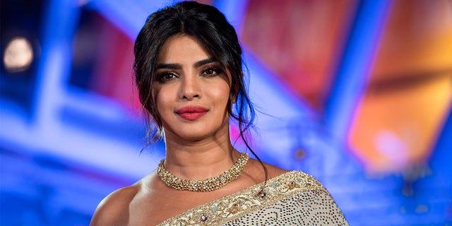 Indian actress Priyanka Chopra attends her tribute on Jemaa El Fnaa Square during the 18th Marrakech International Film Festival on December 5, 2019 in Marrakech.