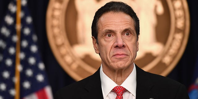 New York Governor Andrew Cuomo speaks during a press conference to discuss the first positive case of novel coronavirus or COVID-19 in New York State on March 2, 2020 in New York City.(Photo by Angela Weiss / AFP) (Photo by ANGELA WEISS/AFP via Getty Images)