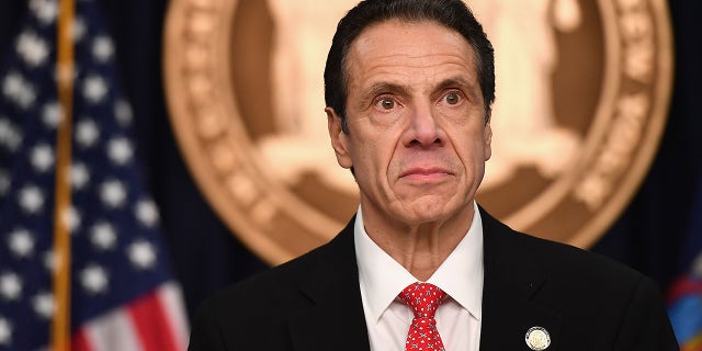 New York Governor Andrew Cuomo speaks during a press conference to discuss the first positive case of novel coronavirus or COVID-19 in New York State on March 2, 2020 in New York City.(Photo by Angela Weiss / AFP) (Photo by ANGELA WEISS/AFP via Getty Images)
