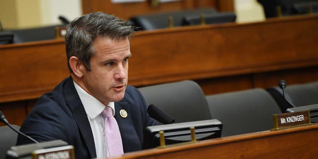 Rep. Adam Kinzinger, a Republican from Illinois, speaks during a House Foreign Affairs Committee hearing in Washington, D.C. Sept. 16, 2020. (Kevin Dietsch/UPI/Bloomberg via Getty Images)