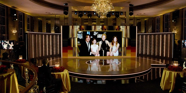 Kidman, Urban and their two daughters appear live at the 2021 Golden Globes. Kidman was nominated for her performance in 
