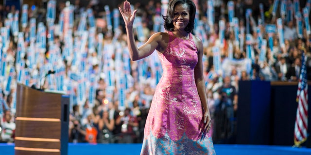 First lady Michelle Obama wore one of Reese's designs during her speech at the 2012 Democratic National Convention in Charlotte, N.C.