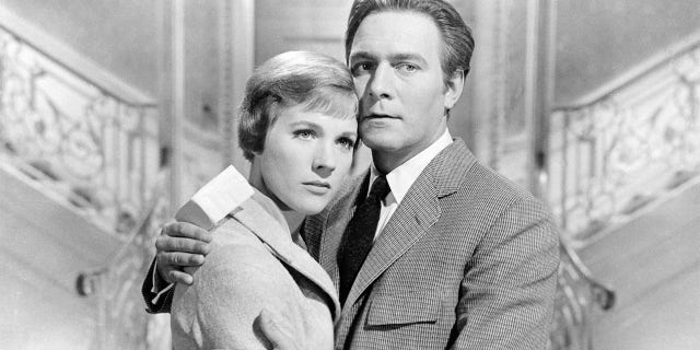 Julie Andrews and Christopher Plummer in a promotional portrait for 'The Sound Of Music', directed by Robert Wise, 1965.
