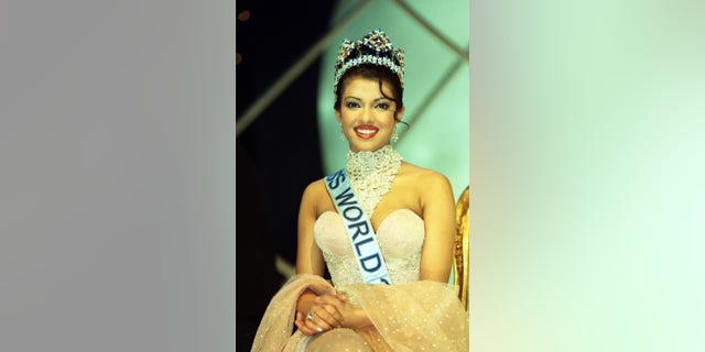 Miss World 2000 winner, Miss India, Priyanka Chopra (18) during the Miss World contest in The Millennium Dome.