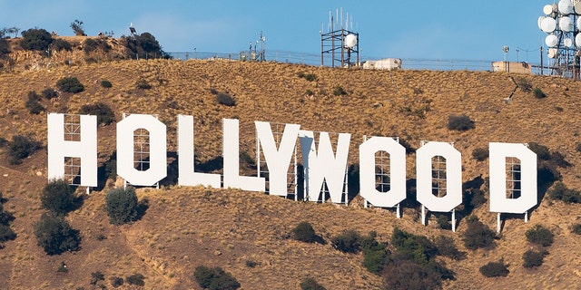 The famous Hollywood sign in Los Angeles, California was changed on Monday to read 