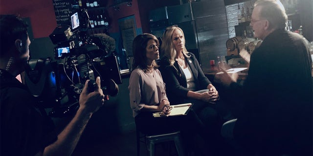 Part 1 and 2 of Oxygen's 'Lovers Lane Murders' airs Thursday night. LA County Criminal Prosecutor Loni Coombs and former FBI Special Agent Maureen O’Connell are seen here speaking with Bill Thomas.