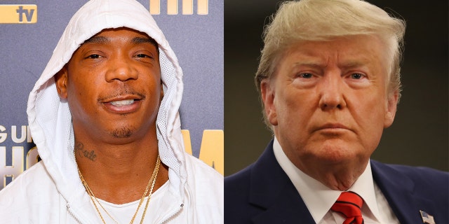 Ja Rule (à esquerda) disse que o ex-presidente Donald Trump (à direita) pode usar seu aplicativo de reservas de celebridades, o Iconn, depois que foi banido do Twitter.