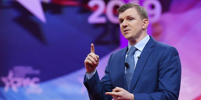 Conservative political activist James O'Keefe speaks at the Annual Conservative Political Action Conference (CPAC) in National Harbor, Md., March 1, 2019 (MANDEL NGAN / AFP via Getty Images)