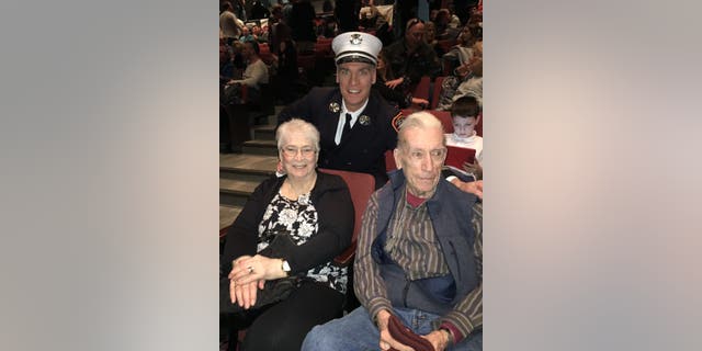 Janice Dean's in-laws Dee and Mickey Newman attend their son Sean's promotion ceremony to battalion chief