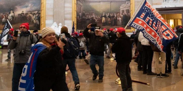 Jenny Louise Cudd inside the Capitol on Jan. 6 (criminal complaint)