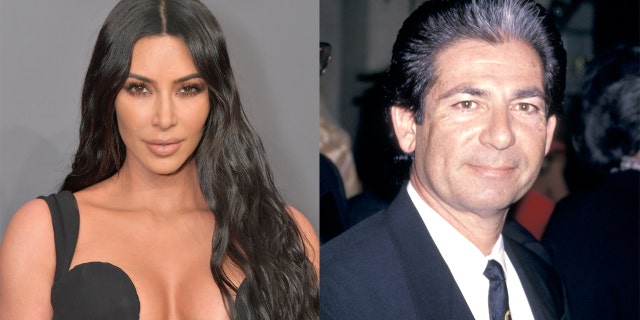 Kim Kardashian (left) took to Instagram to wish a happy birthday to her late father, Robert Kardashian Sr.