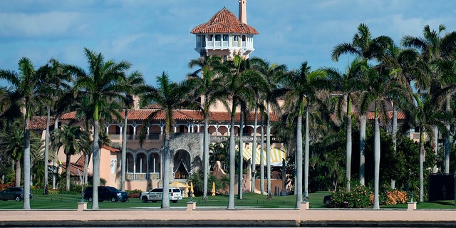 This shows a view of the Mar-a-Lago resort as Donald Trump was set to arrive after leaving office. (Cover Images via AP Images)