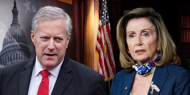 Former White House Chief of Staff Mark Meadows and House Speaker Nancy Pelosi are seen in a Fox News photo illustration.