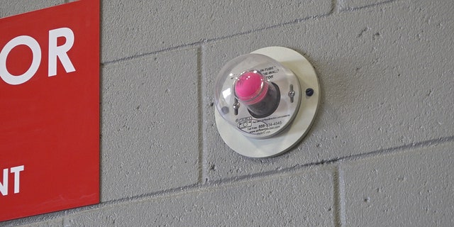 Doors throughout the station automatically close with an air pressure system that helps push out toxins. This pink ping pong ball demonstrates the air pressure moving back and forth. When the doors are closed you will see the ball and know the room is air tight. When the door opens the ball goes away 