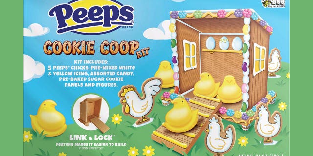 Peeps is selling "Cookie Coop Kits" ahead of Easter so families can spend the holiday building a chicken coop for their Peeps candy.