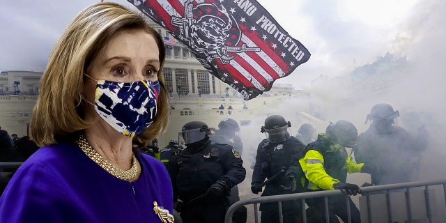 U.S. House Speaker Nancy Pelosi, a California Democrat, had one of her laptop computers stolen during the Jan. 6 riot at the U.S. Capitol, authorities have said. (Getty Images/photo illustration)