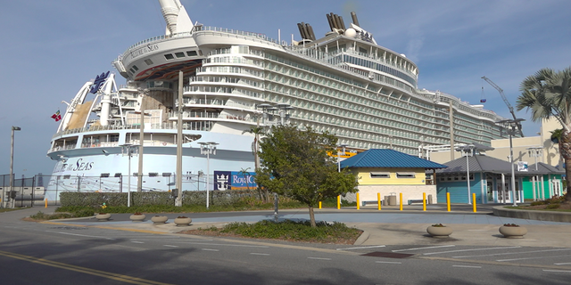 A cruise ship moored in Port Canaveral, Fla. in late January for maintenance (Robert Sherman, Fox News)
