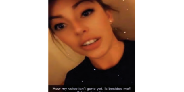 Screengrab of Snapchat suspected of belonging to Felicia Konold