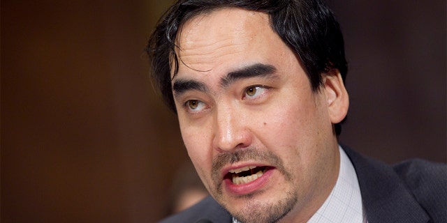 Timothy Wu, professor of law at Columbia University, testifies during a Senate Judiciary Committee hearing in Washington, D.C., U.S., on Wednesday, March 21, 2012. Photographer: Andrew Harrer/Bloomberg via Getty Images