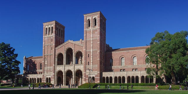 Royce Hall on the campus of UCLA. Royce Hall is one of four original buildings on UCLA's Westwood campus.