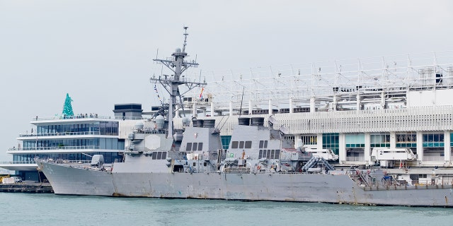 Hong Kong - November 24, 2018 : USS Curtis Wilbur arrived in Hong Kong.