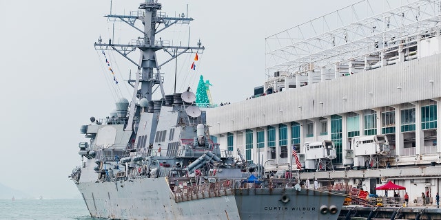 Hong Kong - November 24, 2018 : USS Curtis Wilbur arrived in Hong Kong.
