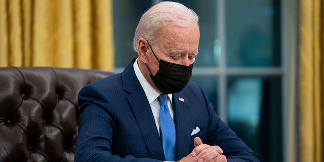 President Biden often wears a mask for coronavirus in front of cameras.  