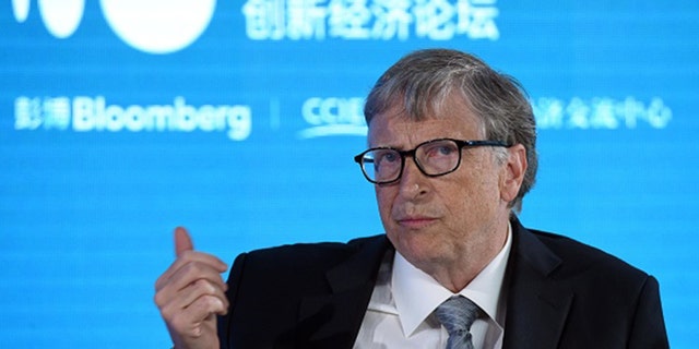 Bill and Melinda Gates Foundation Chairman Bill Gates speaks during the New Economy Forum, Nov. 21, 2019, in Beijing, China.