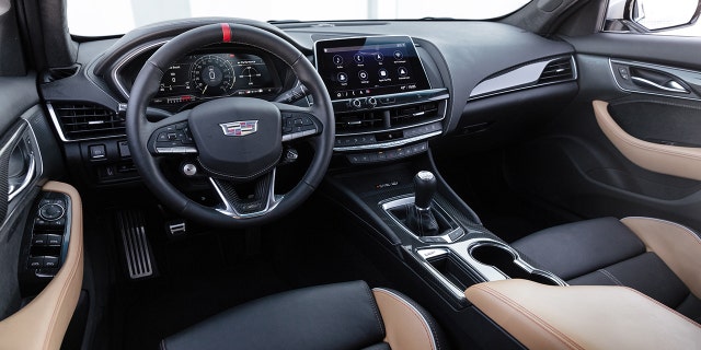A six-speed manual transmission is available on the CT5-Blackwing.