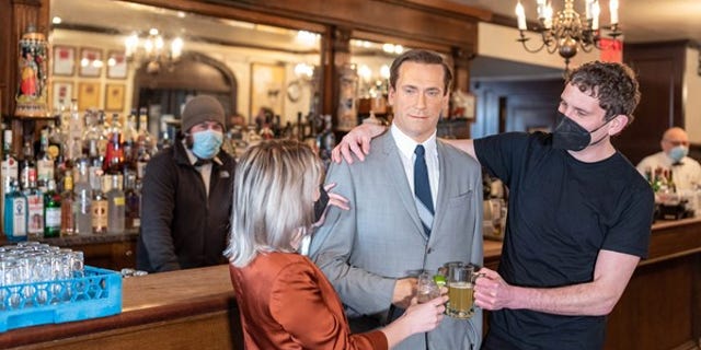 Peter Luger teamed up with Madame Tussauds wax museum to bring figures like Jon Hamm (above) to its dining room. (Madame Tussauds)