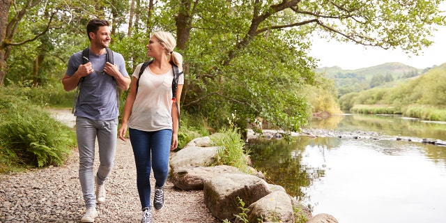 people hiking