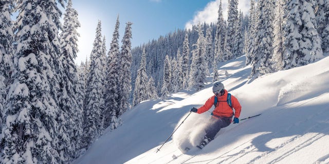 Rescue crews in Utah managed to save a solo skier Wednesday after he was partially buried in an avalanche, police say.