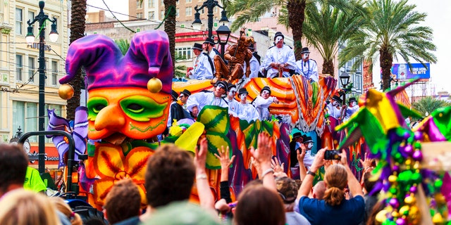 A Mardi Gras parade through the streets of New Orleans on Feb. 1, 2016. (iStock)